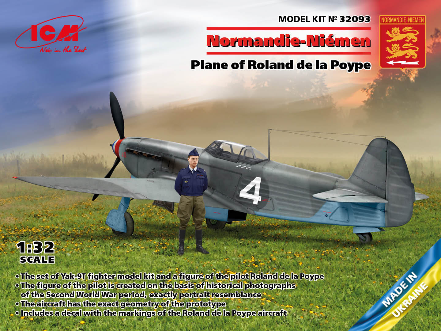 Yak-9T Plane of Roland de la Poype - ICM 1/32