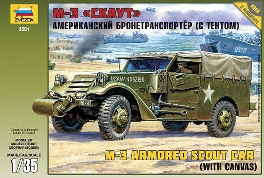M3 Armored Scout Car With Canvas - ZVEZDA 1/35
