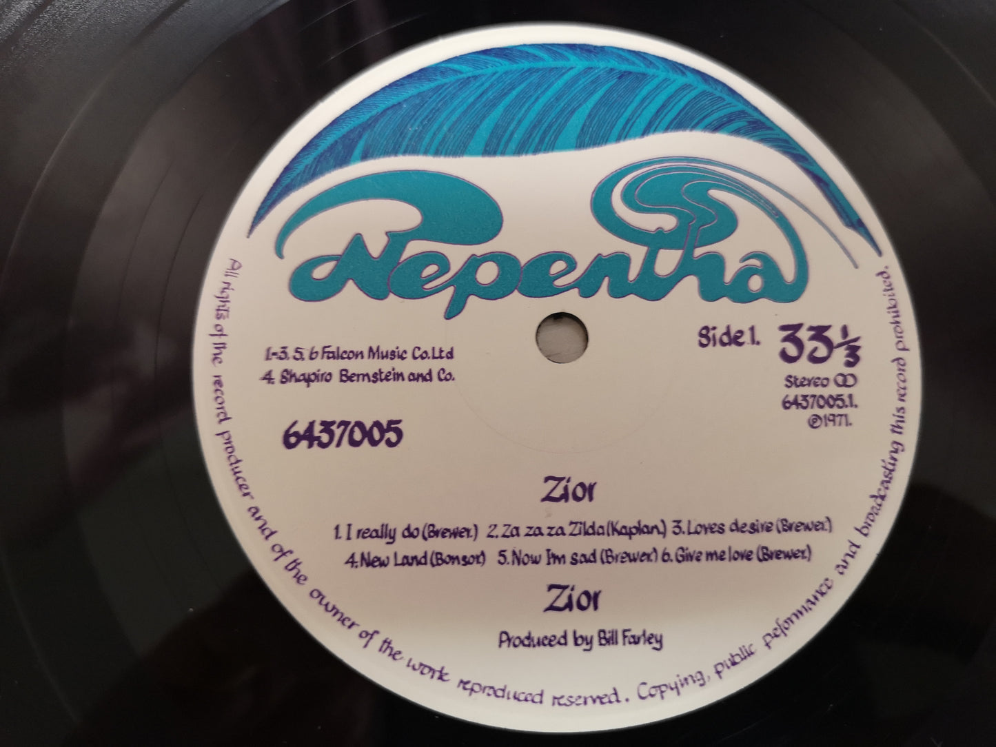 Zior "S/T" Orig UK 1971 EX/EX
