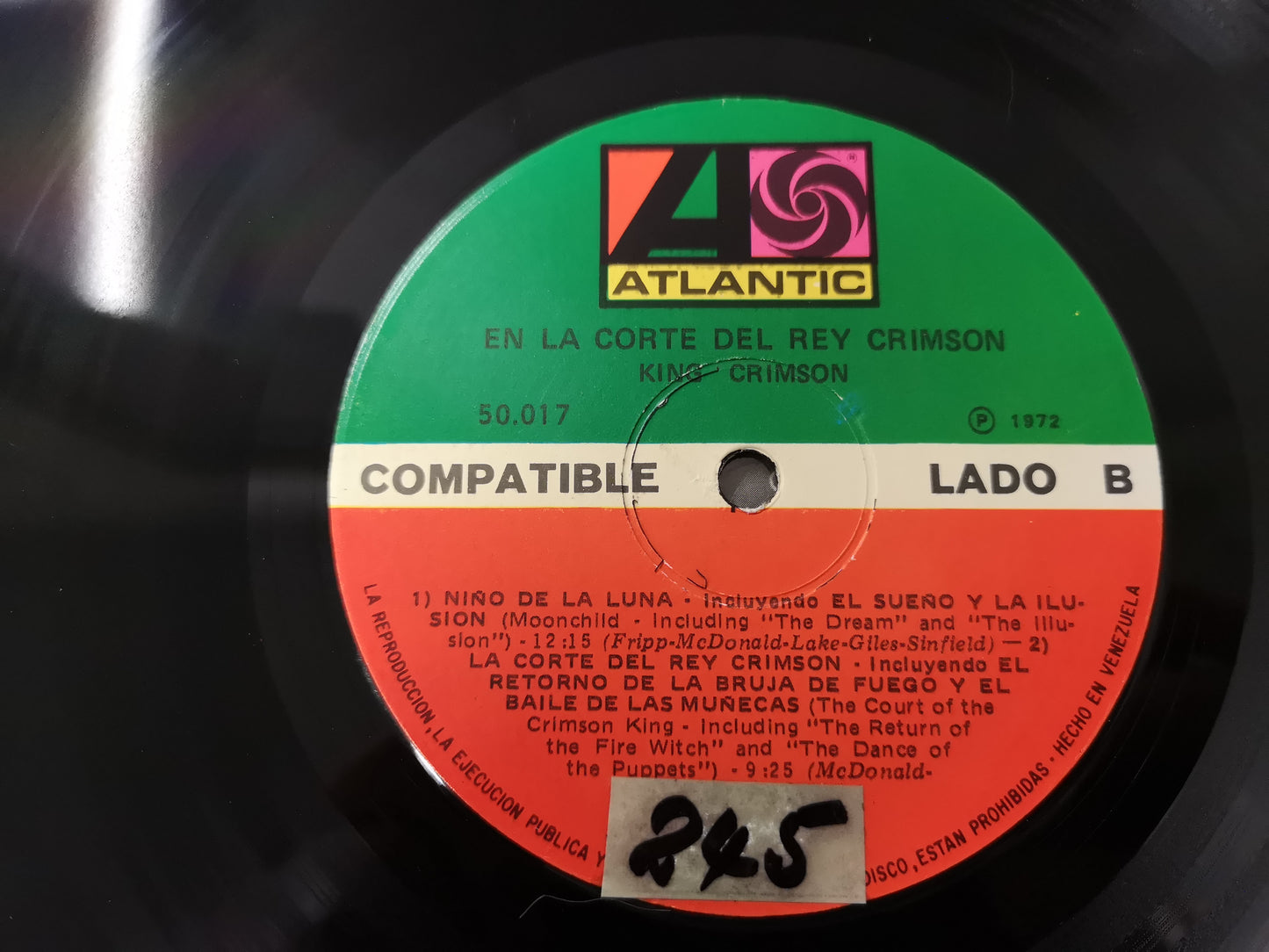 King Crimson "En la Corte del Rey Crimson" Orig Venezuela 1972 EX/EX