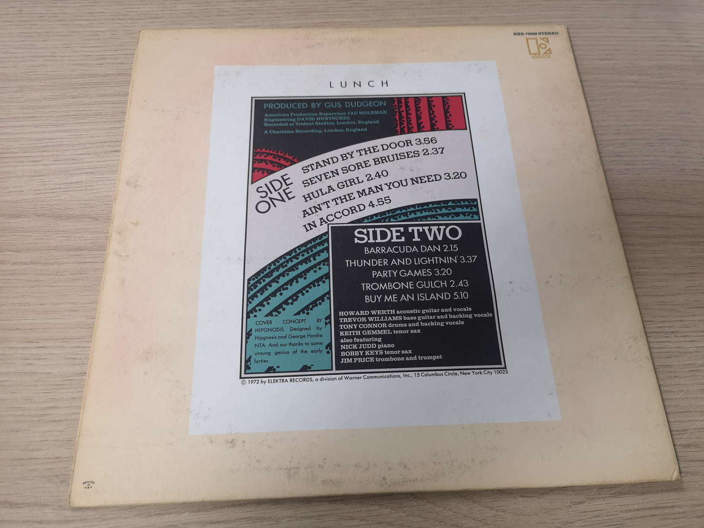 Audience "Lunch" Orig Us 1972 VG/EX UK Prog