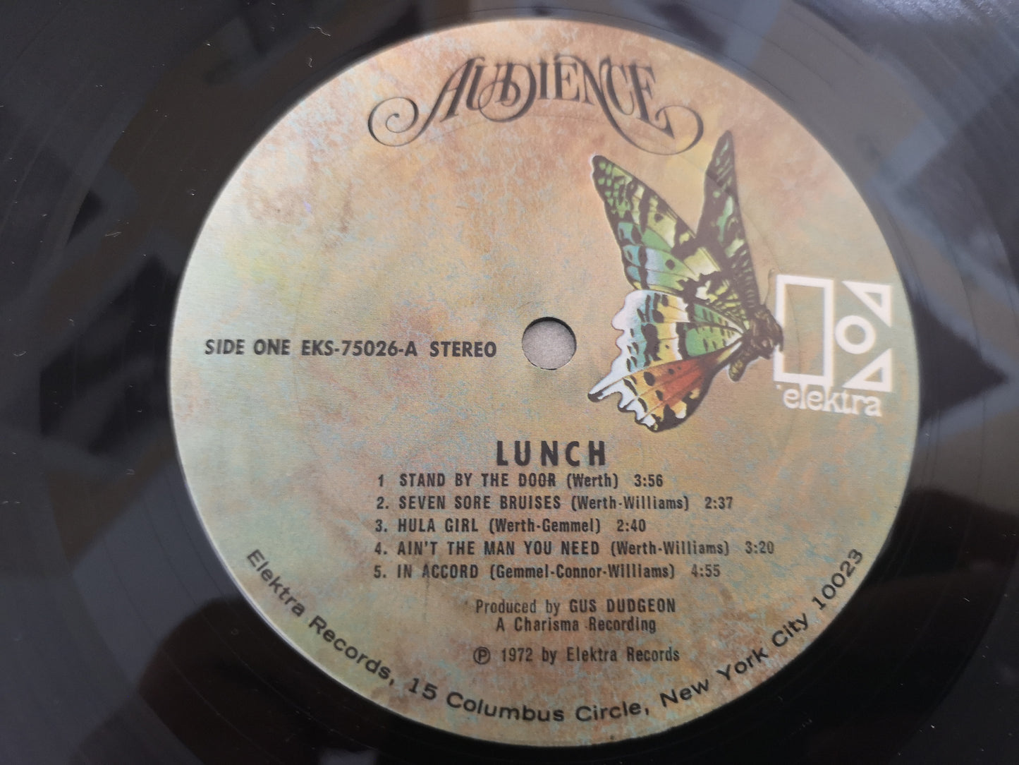 Audience "Lunch" Orig Us 1972 VG/EX UK Prog