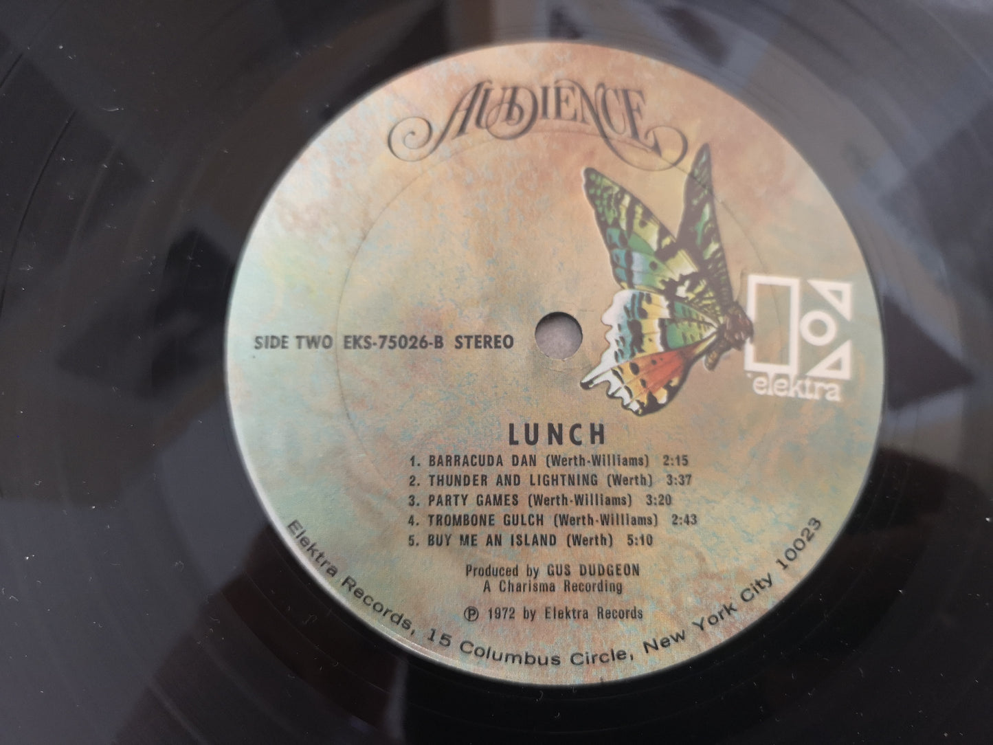Audience "Lunch" Orig Us 1972 VG/EX UK Prog