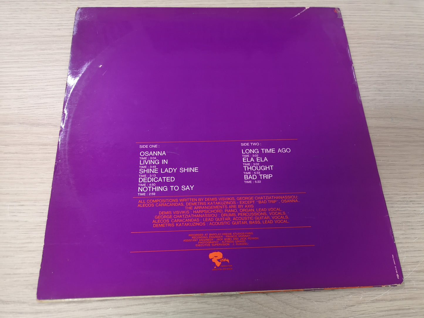 Axis "Ela Ela/Osanna" Orig France 1972 VG+/EX Greek Prog