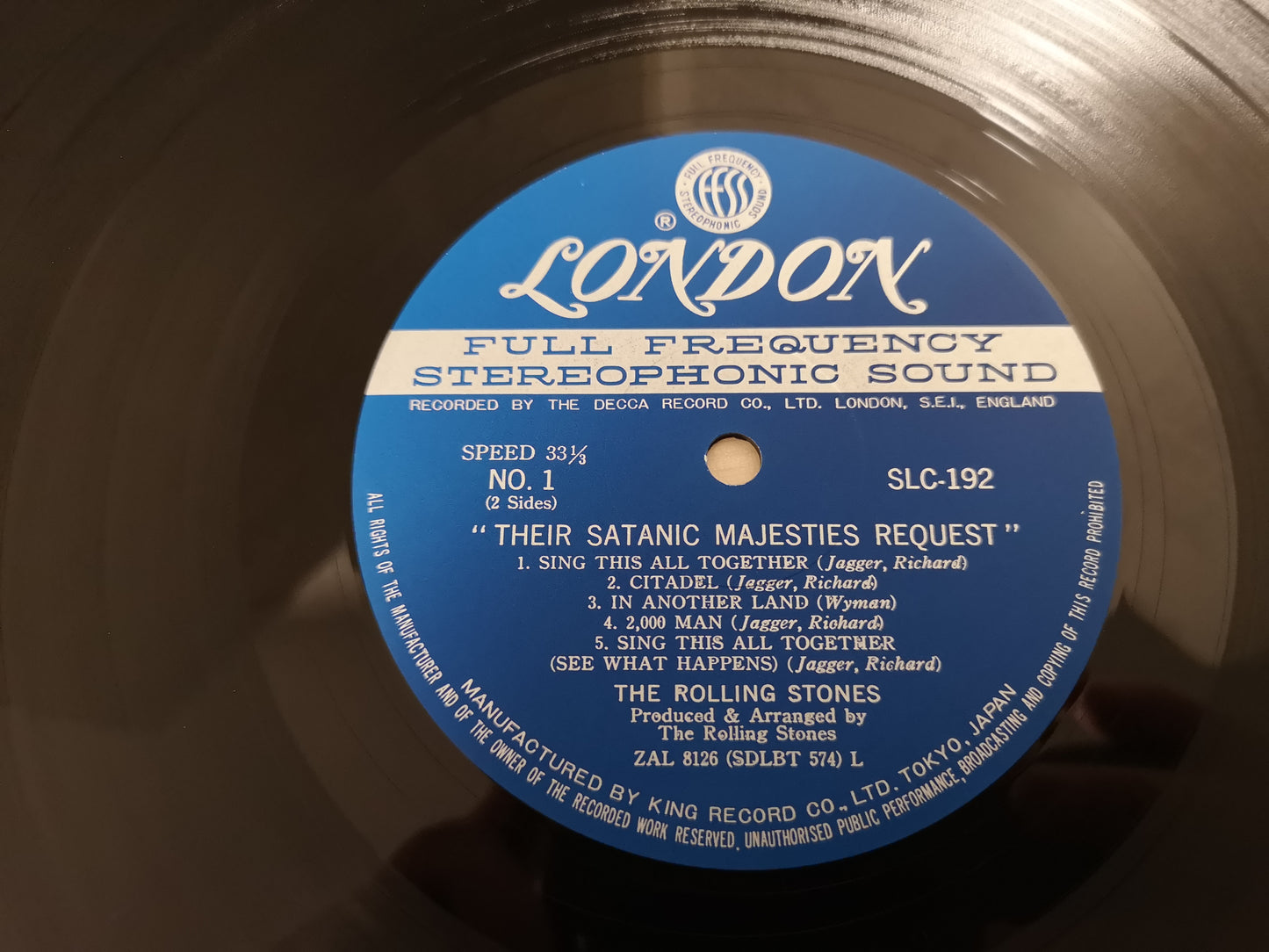 Rolling Stones "Satanic Majesties" Orig Japan 1968 EX/EX