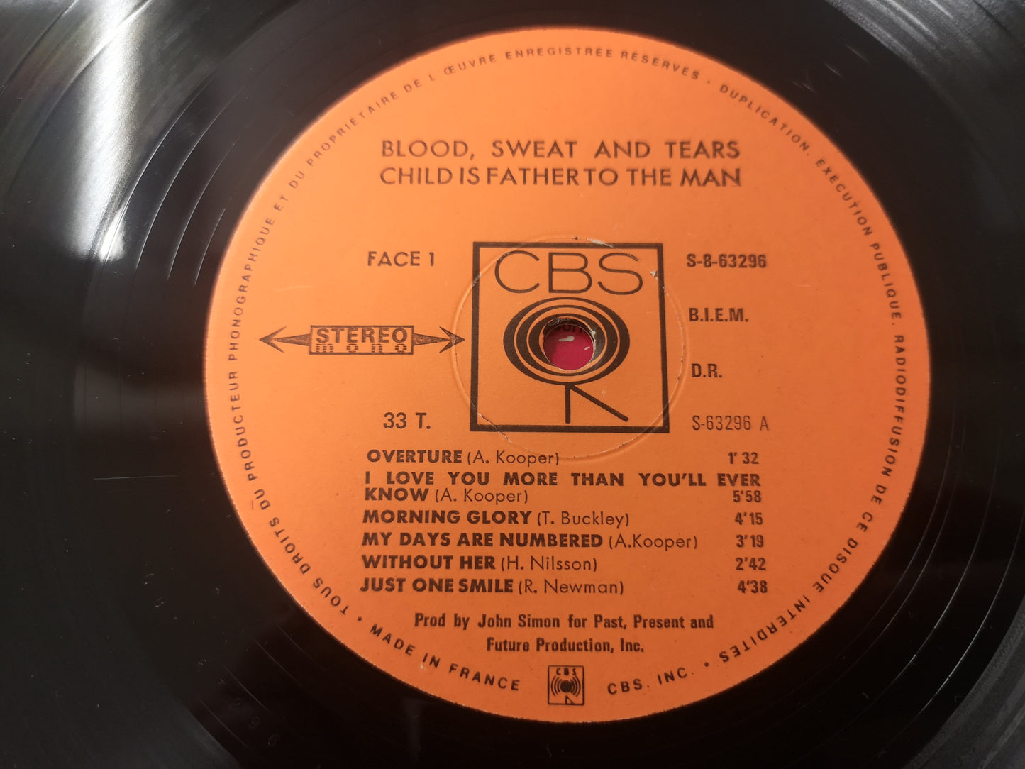 Blood Sweat & Tears "Child is Father to the Man" Orig France 1968 EX/EX