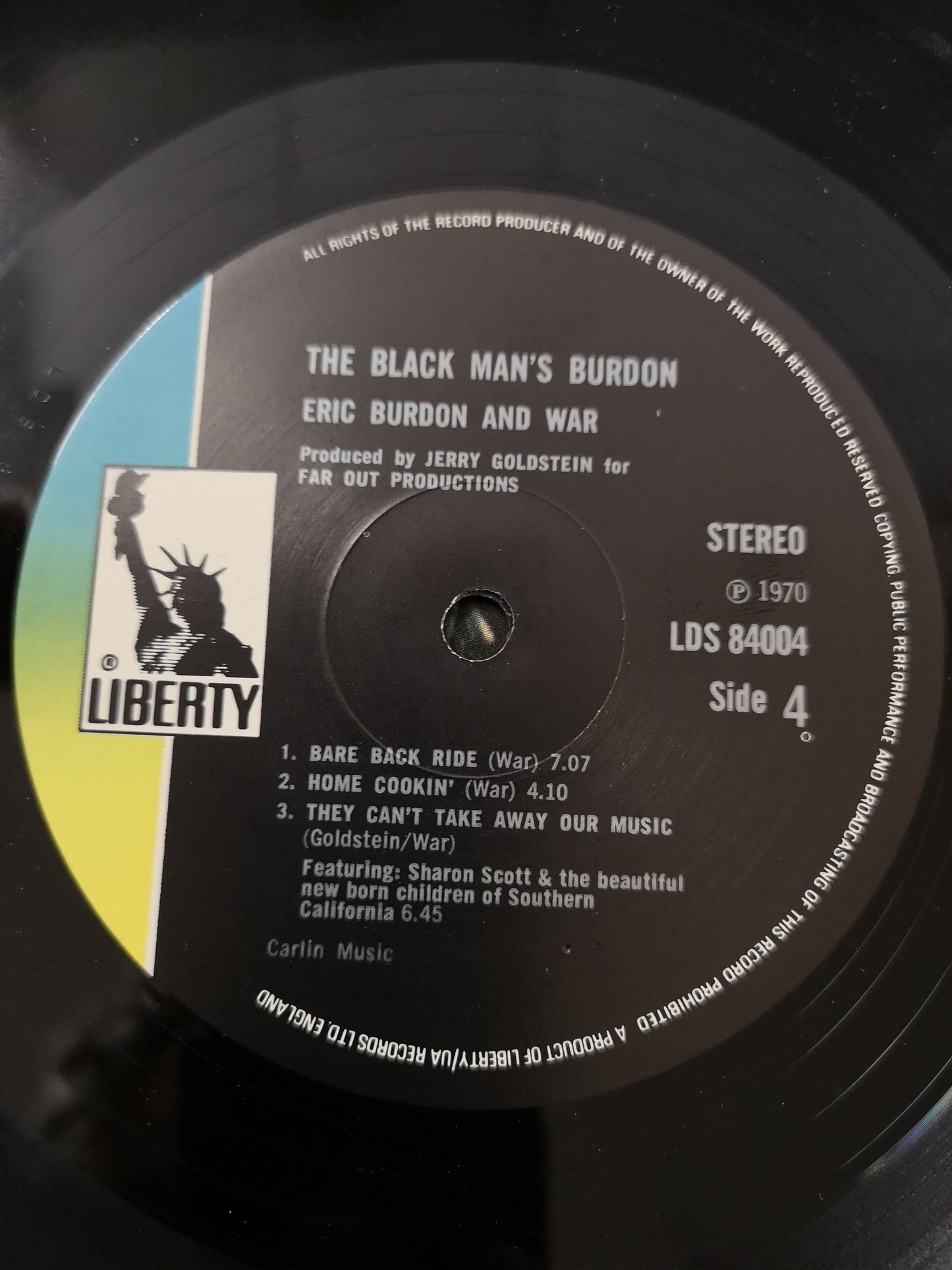 Eric Burdon and War "The Black-Man's Burdon" Orig UK 1970 VG++/EX