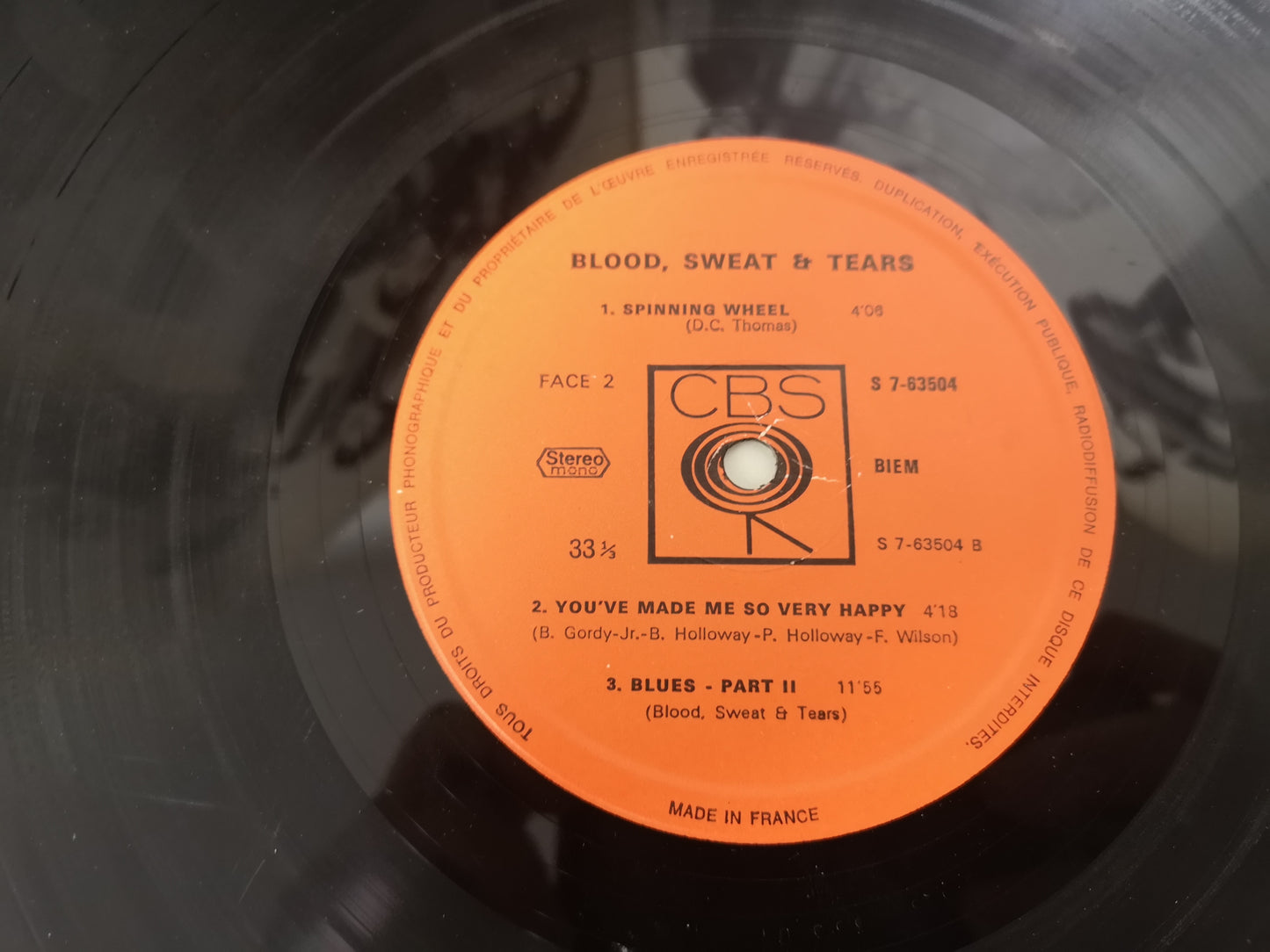 Blood, Sweat & Tears "S/T" Orig France 1969 M-/VG++