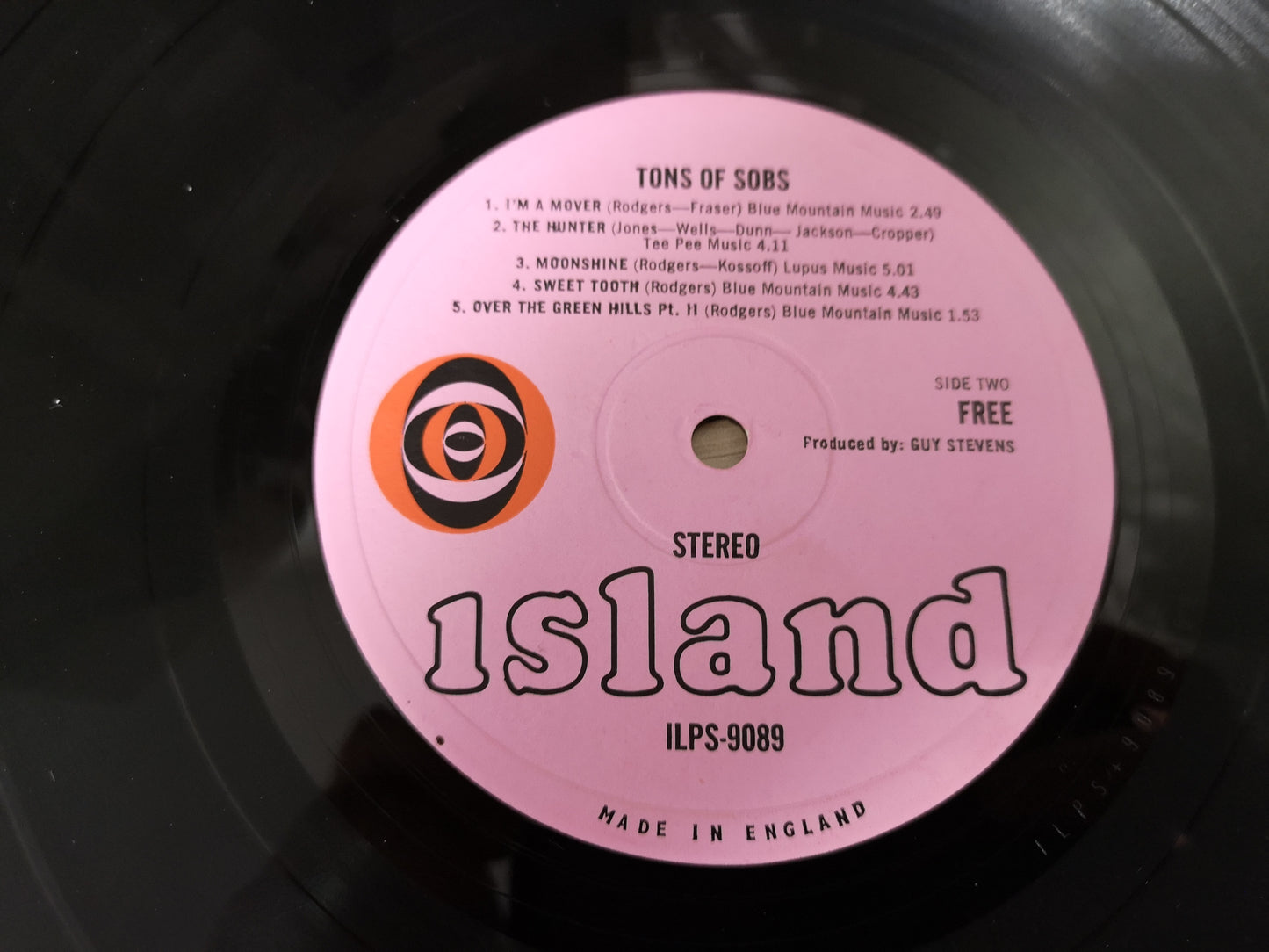 Free "Tons of Sobs" Orig UK 1969 EX/EX (No Date)