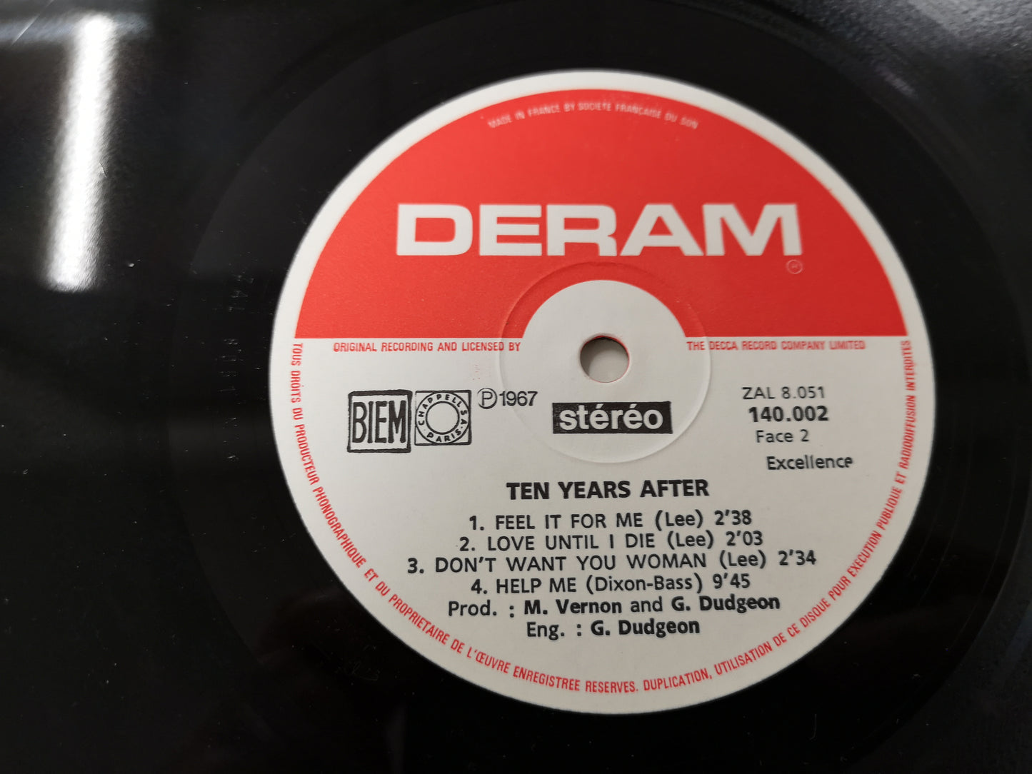 Ten Years After "S/T" Orig France 1967 M-/M-