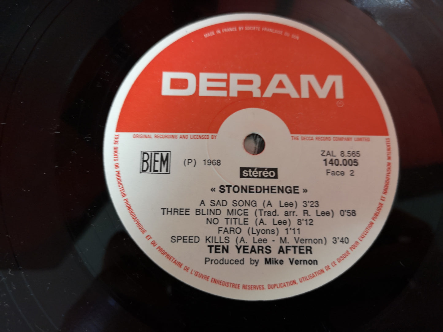 Ten Years After "Stonedhenge" Orig France 1968 M-/EX