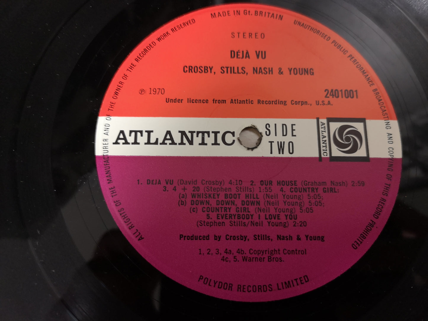 Crosby, Stills, Nash & Young "Déjà Vu" Orig UK 1970 VG++/EX