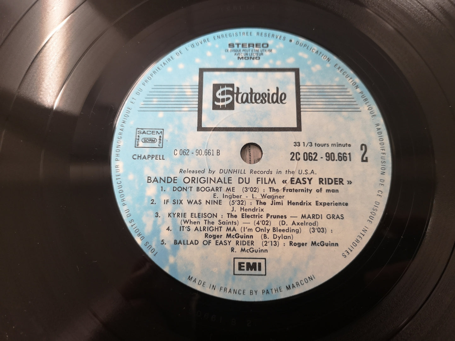 Soundtrack "Easy Rider" Re France 1972 M-/M-
