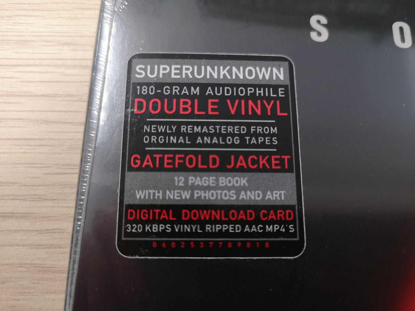 Soundgarden "Superunknown" Re 2014 EU SEALED Double Lp