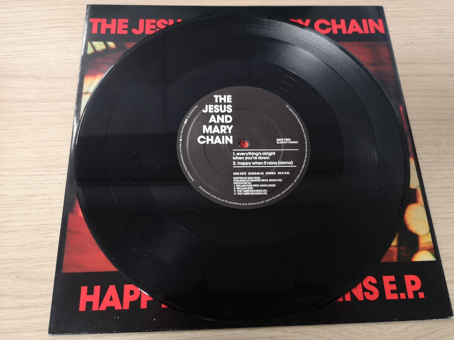 Jesus and Mary Chain "Happy When it Rains" Orig UK 1987 10" M-/M-