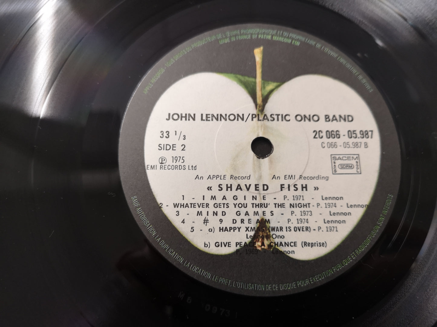 John Lennon "Shaved Fish" Re France 1978 M-/M- (2nd Press)