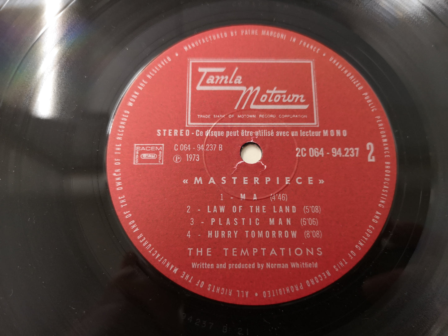 Temptations "Masterpiece" Orig France 1973 M-/EX