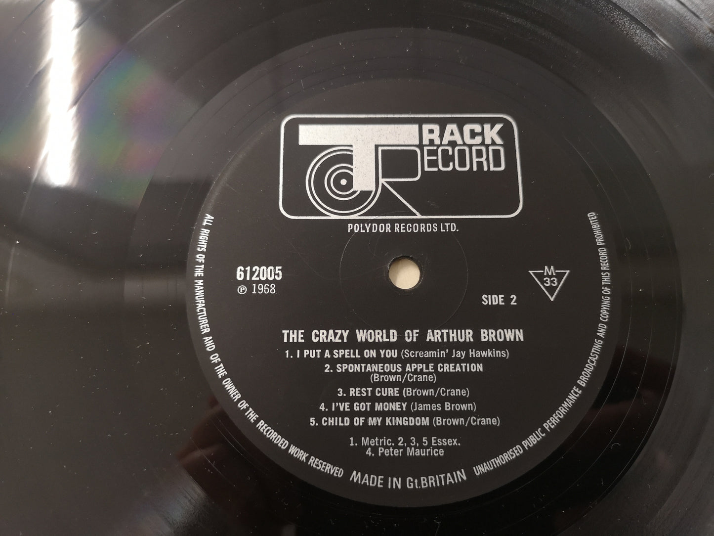 The Crazy World of Arthur Brown "S/T" Orig UK Mono 1968 EX/EX