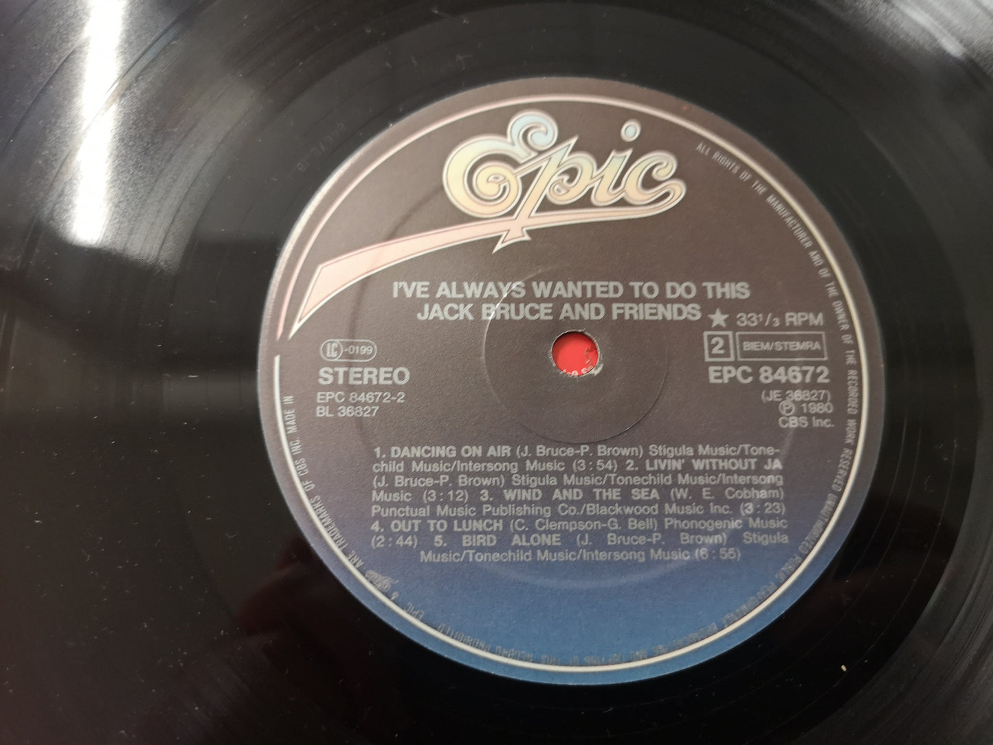 Jack Bruce and Friends "I've Always Wanted to Do This" Orig EU 1980 EX/EX