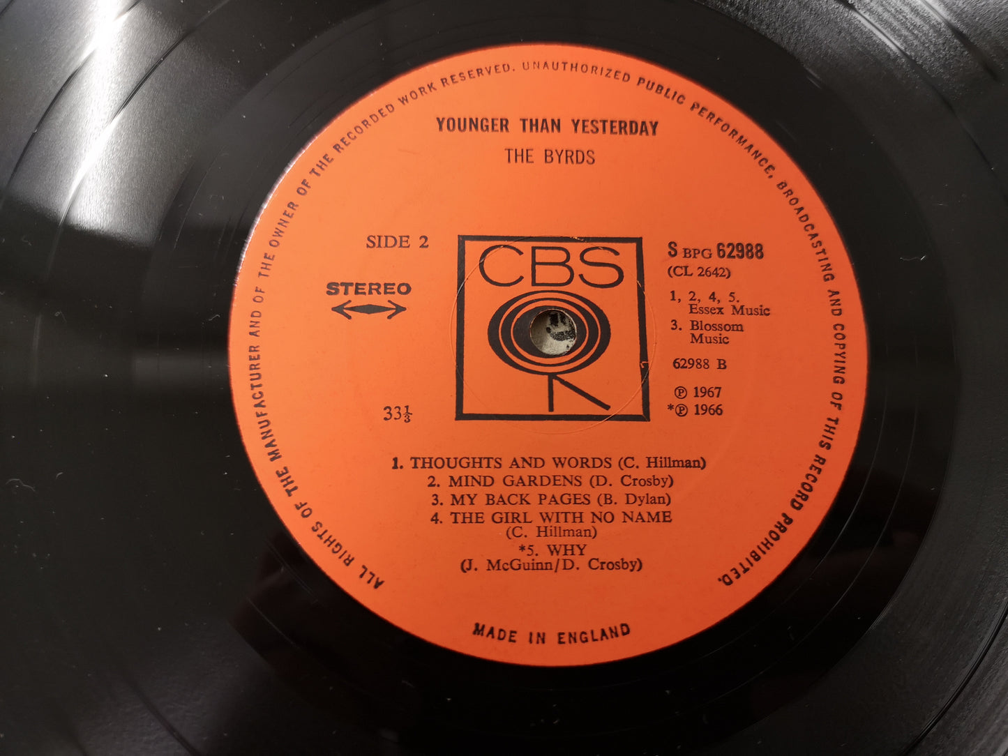 Byrds "Younger than Yesterday" Orig UK Stereo 1967 VG++/M-