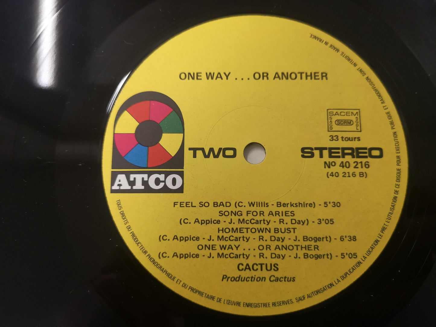 Cactus "One Way... or Another" Orig France 1971 VG++/M- (2nd Label)