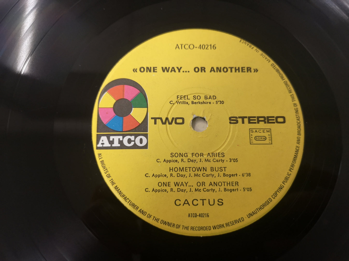 Cactus "One Way... or Another" Orig France 1971 VG++/EX