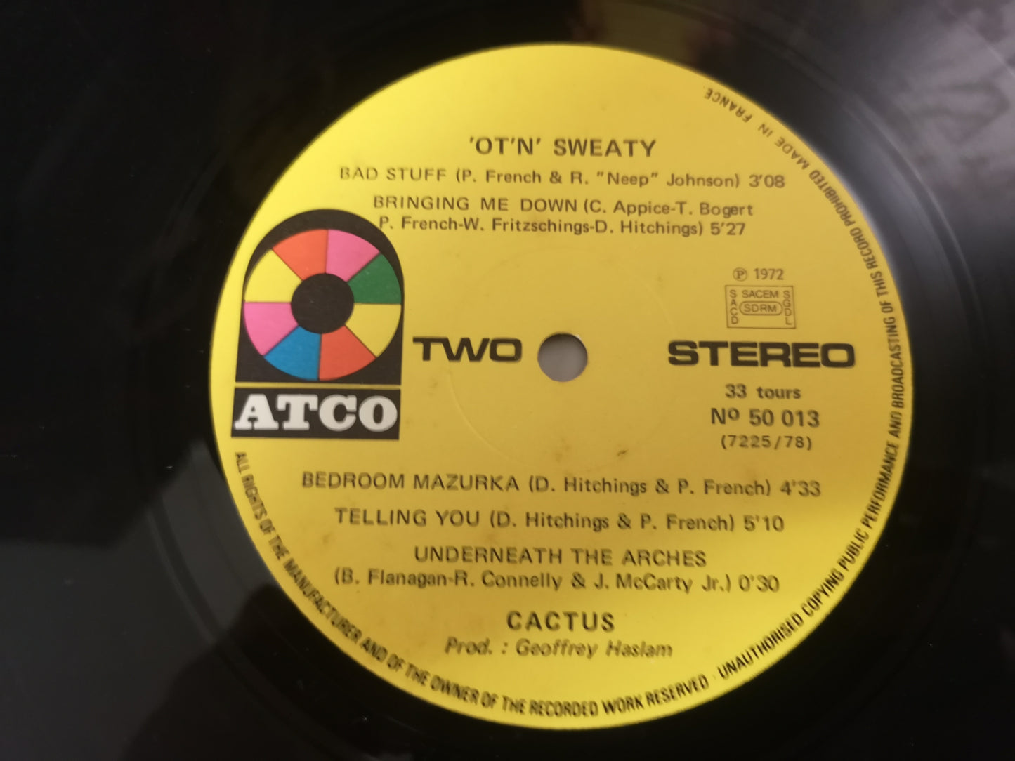 Cactus "Ot'n'Sweaty" Orig France 1972 M-/M- (w/ Peter French)