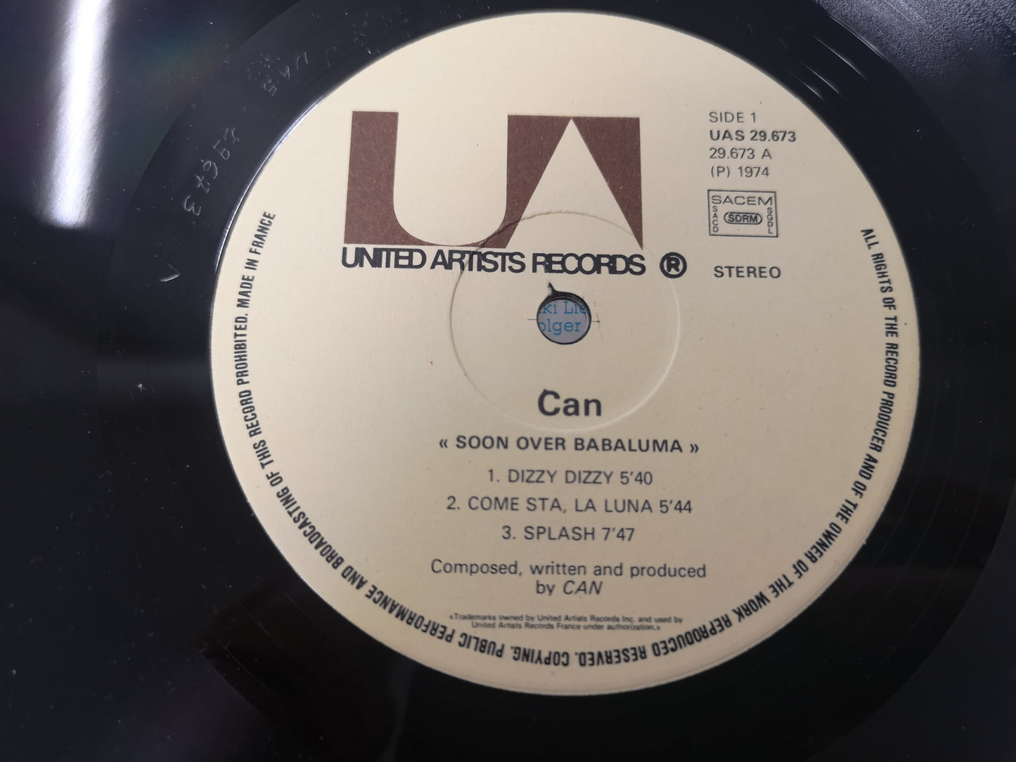 Can "Soon over Babaluma" Orig France 1974 M-/M- (Metallic Cover)