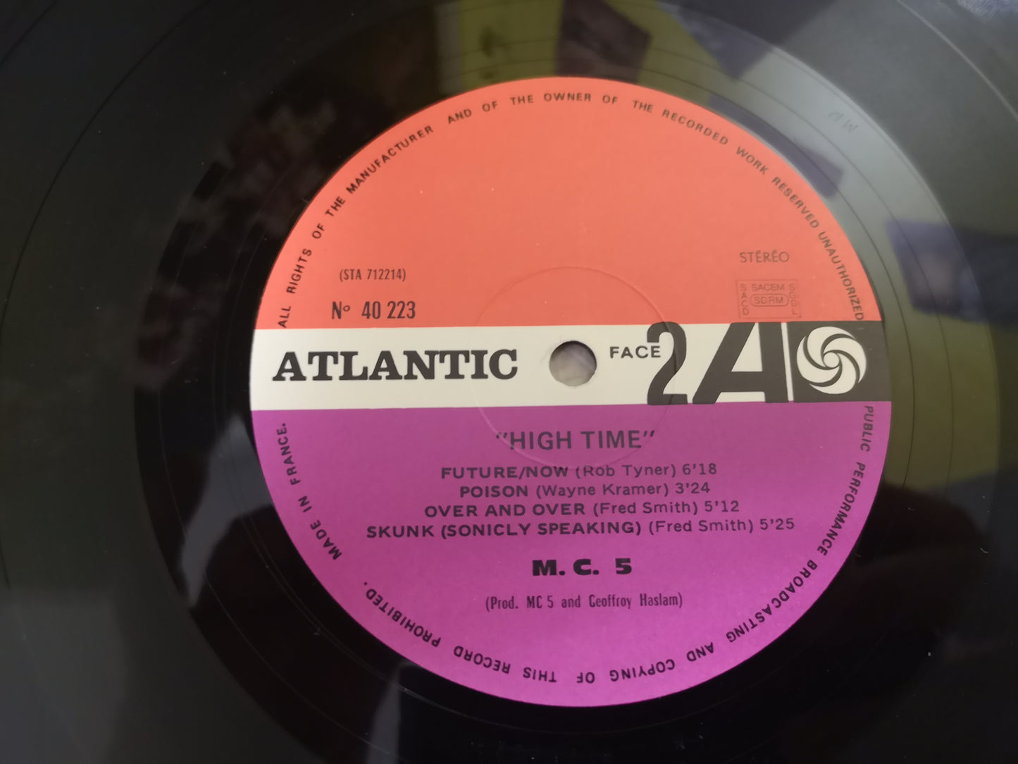 MC5 "High Time" Orig France 1971 M-/M- (Red/Plum Label)