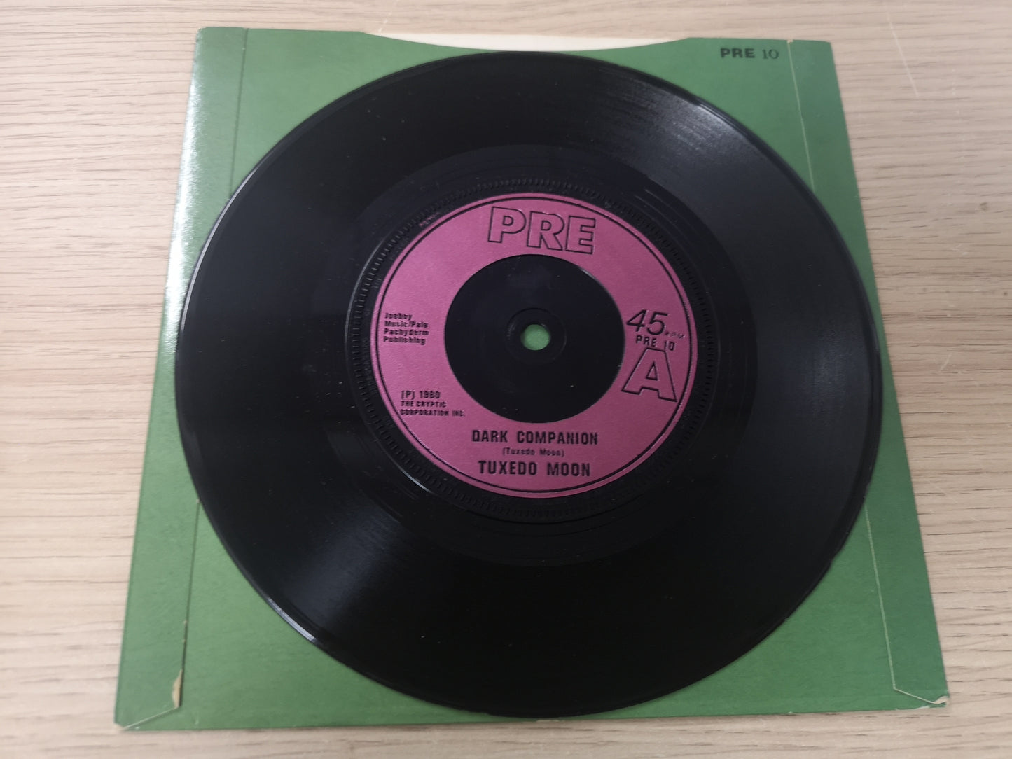 Tuxedo Moon "Dark Companion" Orig UK 1980 EX/EX (7" Single)