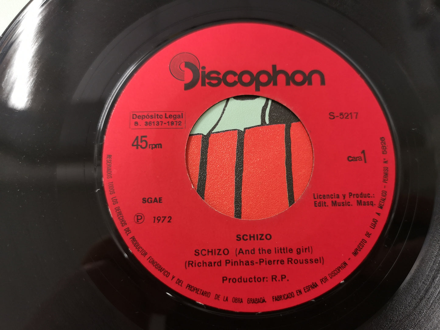 Schizo "Schizo (And the Little Girl)" Orig Spain 1972 (7" Single) Richard Pinhas