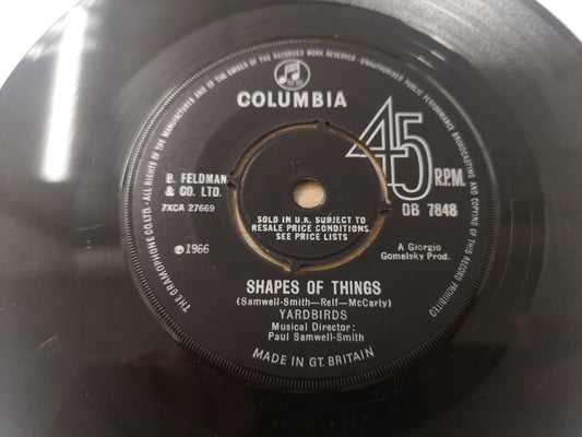 Yardbirds "Shapes of Things" Orig UK 1966 VG (7" Single)
