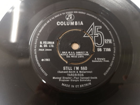 Yardbirds "Still I'm Sad" Orig UK 1965 VG (7" Single)