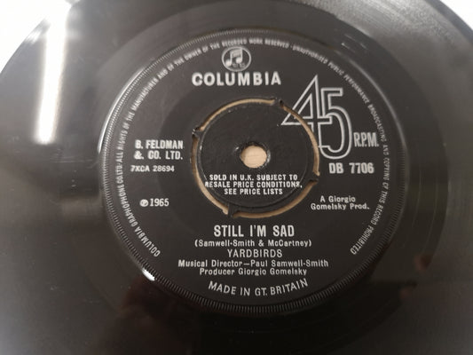 Yardbirds "Still I'm Sad" Orig UK 1965 VG (7" Single)