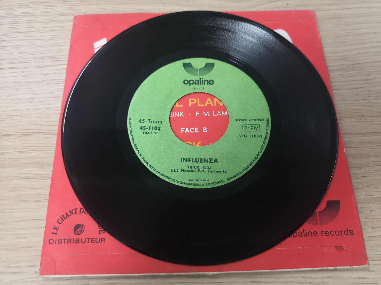 Influenza "Astral Plane" Orig France 1971 VG++/EX (7" Single)