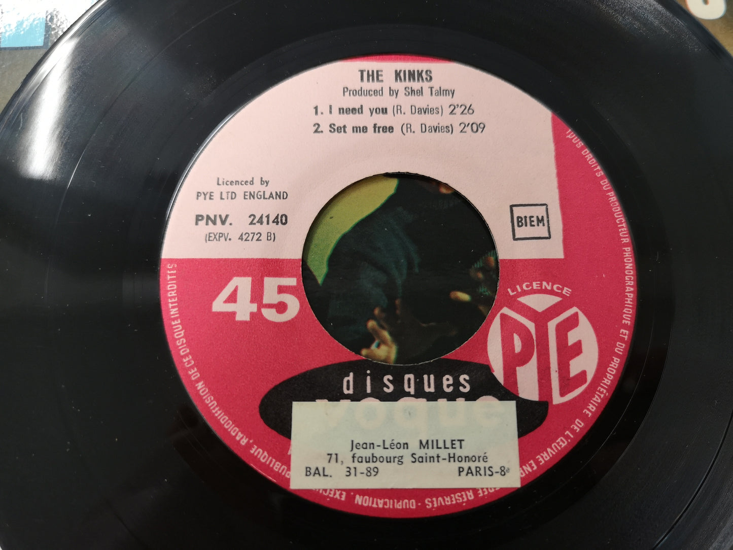 Kinks "Dancing In The Street" Orig France EP 1965 M-/M- (7" EP)