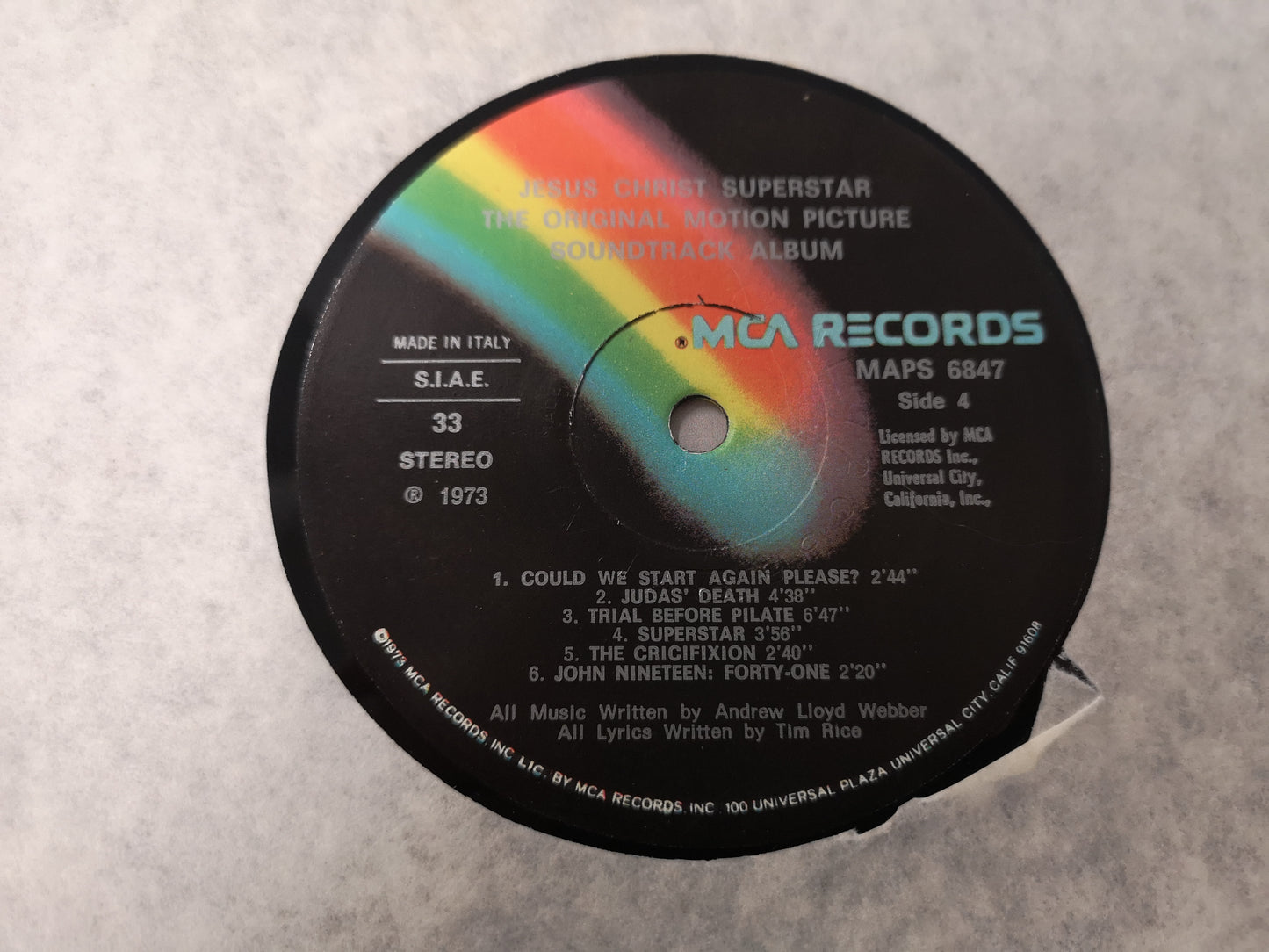 Soundtrack "Jesus Christ Superstar" Orig Italy 1973 Double VG+/M-