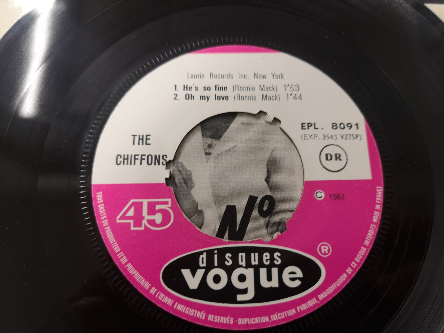 Chiffons / Jarmels "He's so Fine" Orig France 1963 M-/EX (7" Split EP)