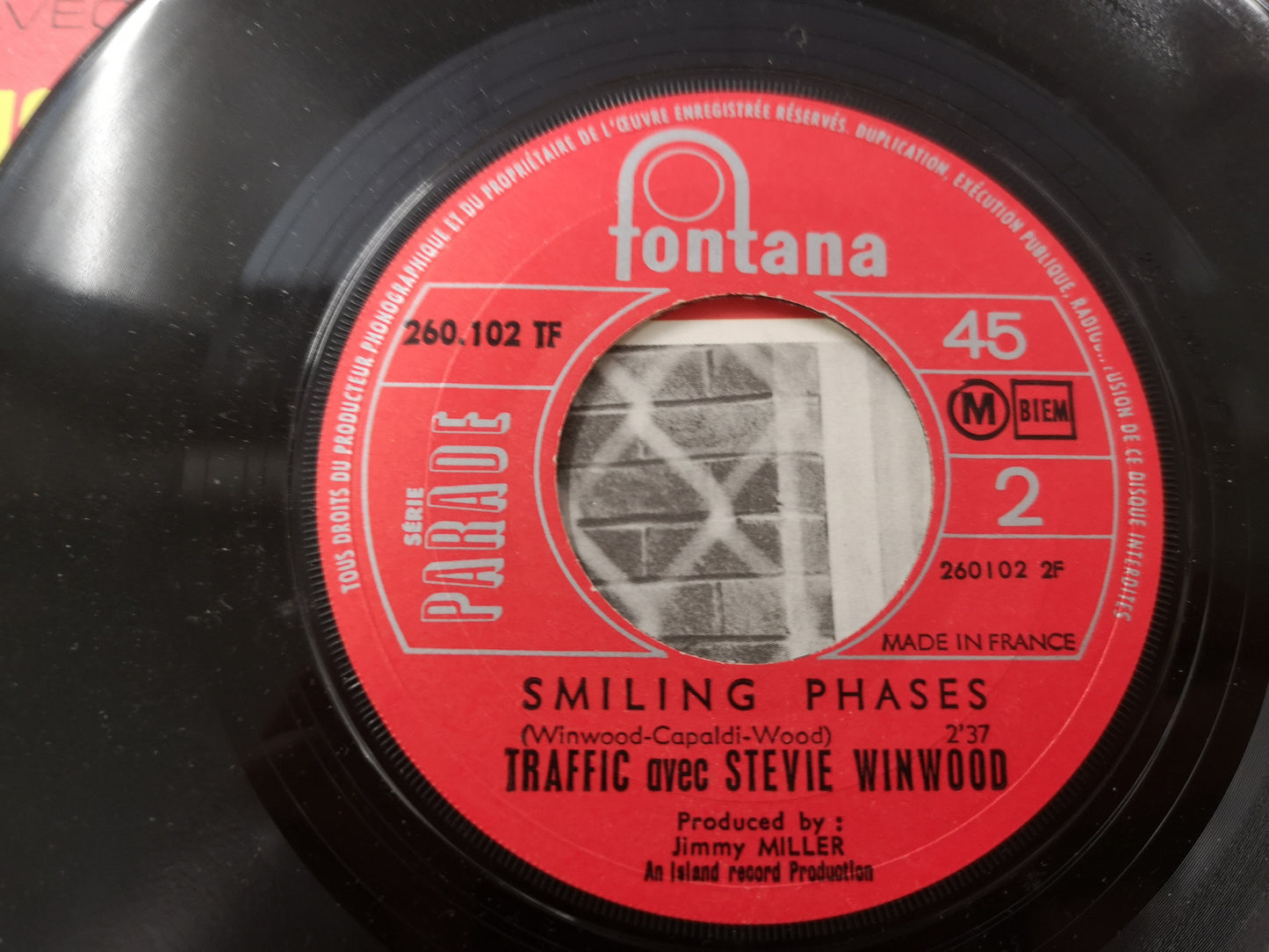 Traffic "Hole In My Shoe" Orig France 1967 EX/EX (7" Single)