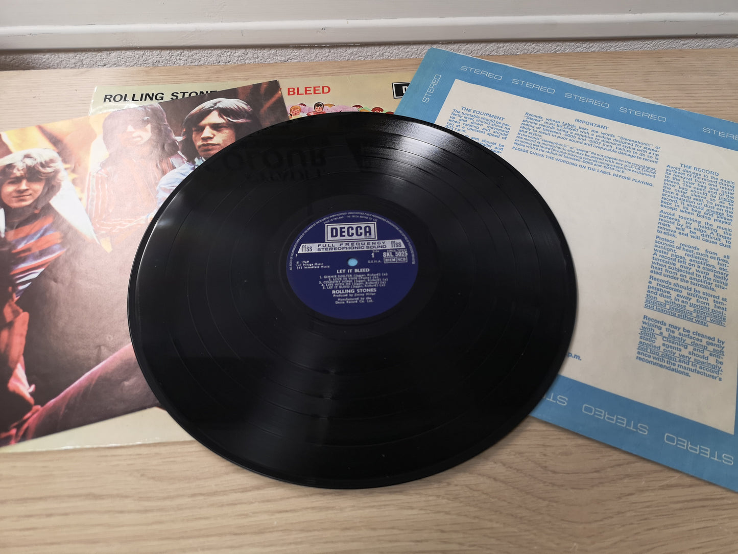 Rolling Stones "Let it Bleed" Orig UK Stereo 1969 EX/VG++ (w/ Poster)