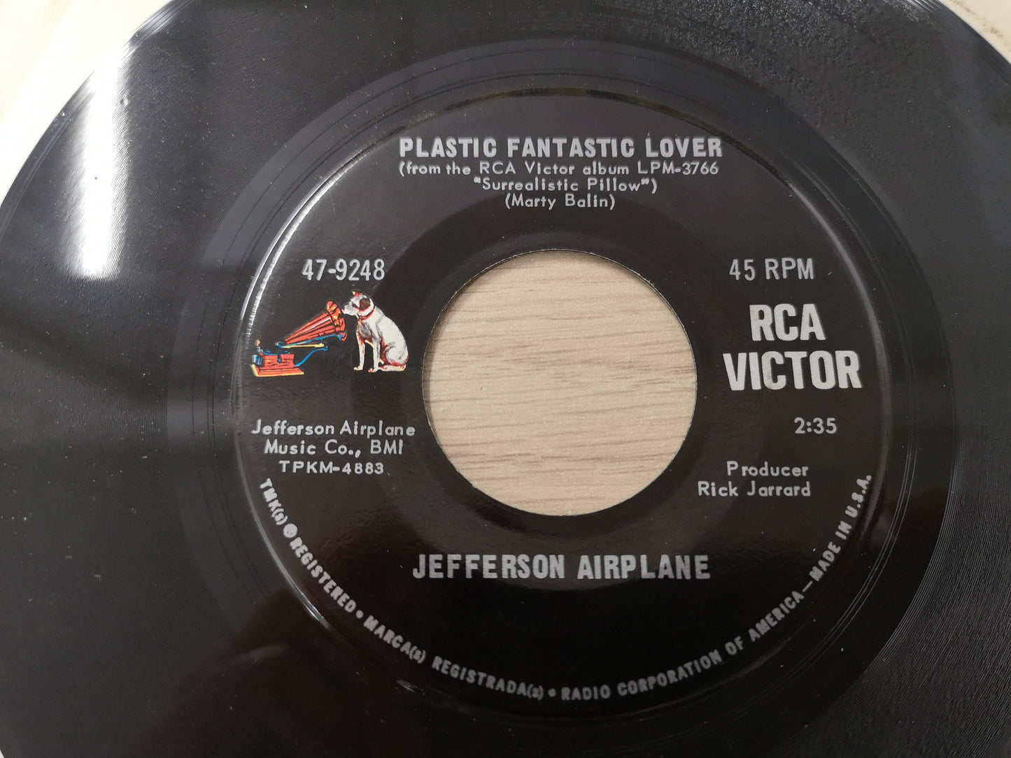 Jefferson Airplane "White Rabbit" Orig US 1967 M- (7" Single)