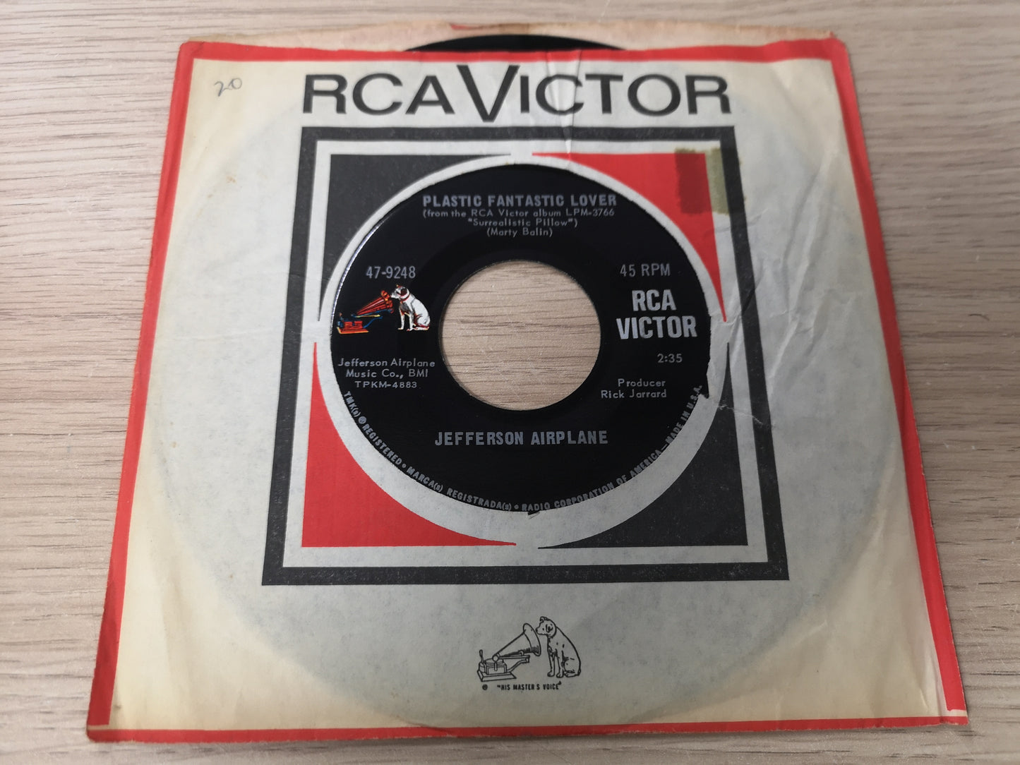 Jefferson Airplane "White Rabbit" Orig US 1967 M- (7" Single)