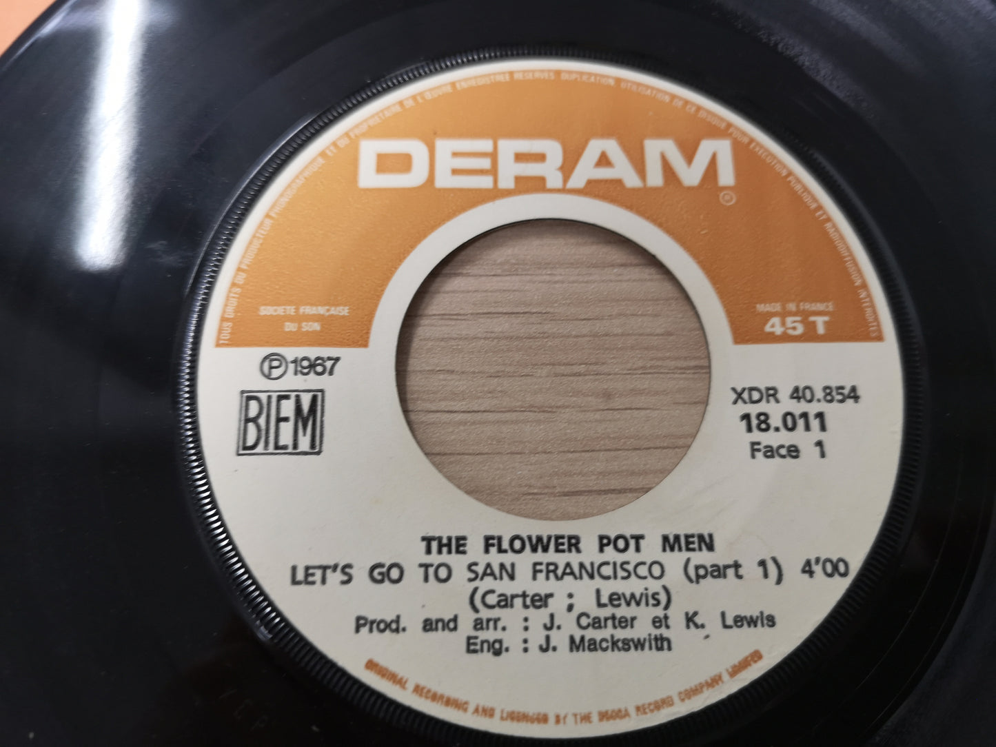 Flower Pot Men "Let's Go To San Francisco" Orig France 1967 VG+ (7" Single)