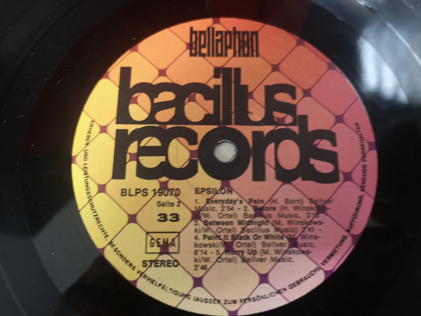Epsilon "S/T" Orig Germany 1971 VG++/EX (2nd Label)