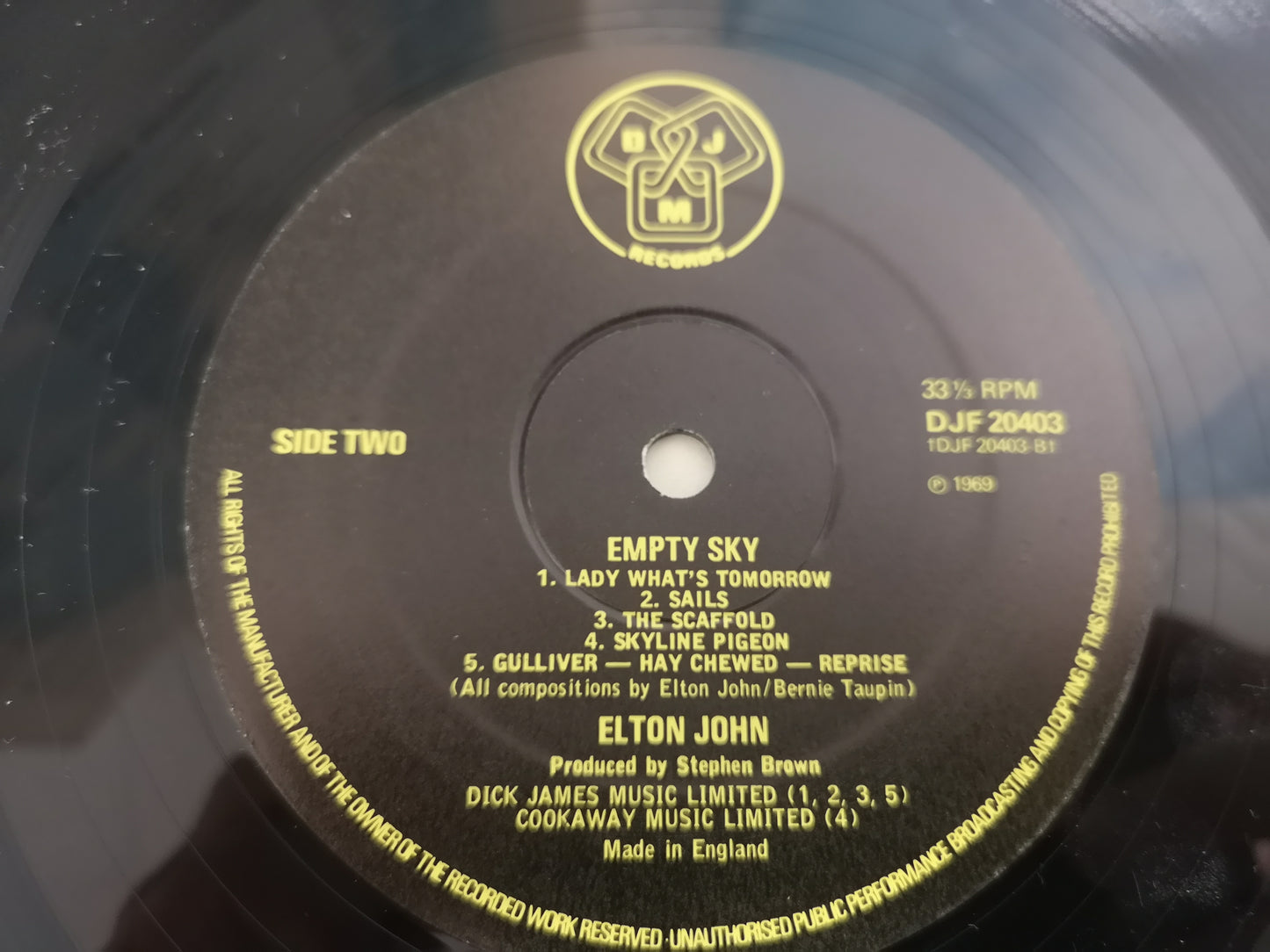 Elton John "Empty Sky" RE 1973 UK M-/M-
