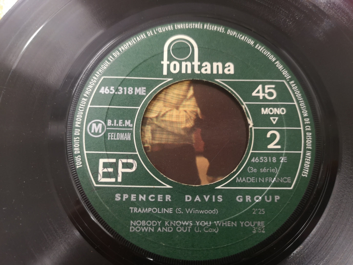 Spencer Davis Group "When I Come Home" Orig France 1966 VG++/VG++ (7" EP)