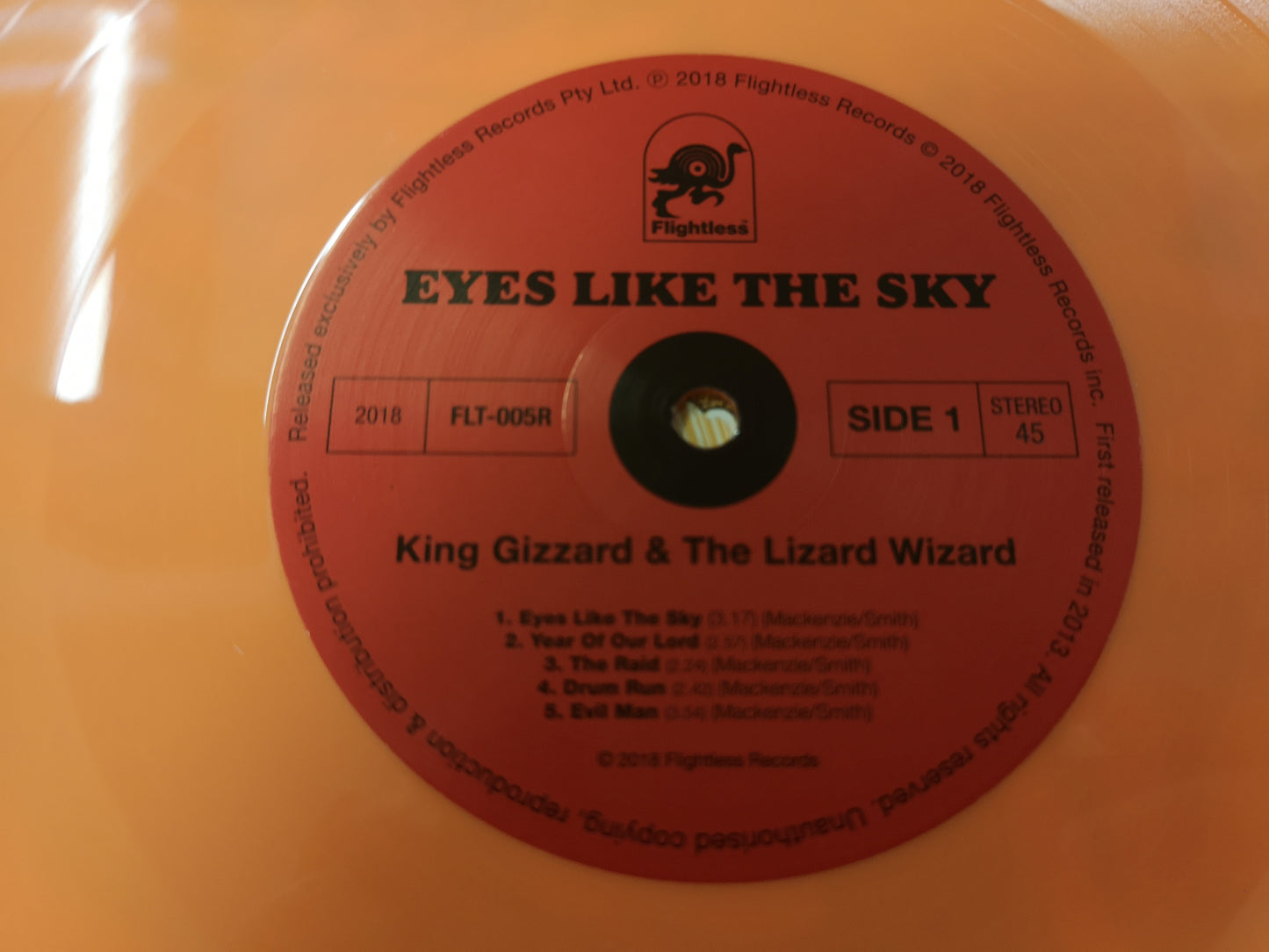 King Gizzard and the Lizard Wizard "Eyes Like The Sky" MINT RE Australia 2018 Orange Vinyl