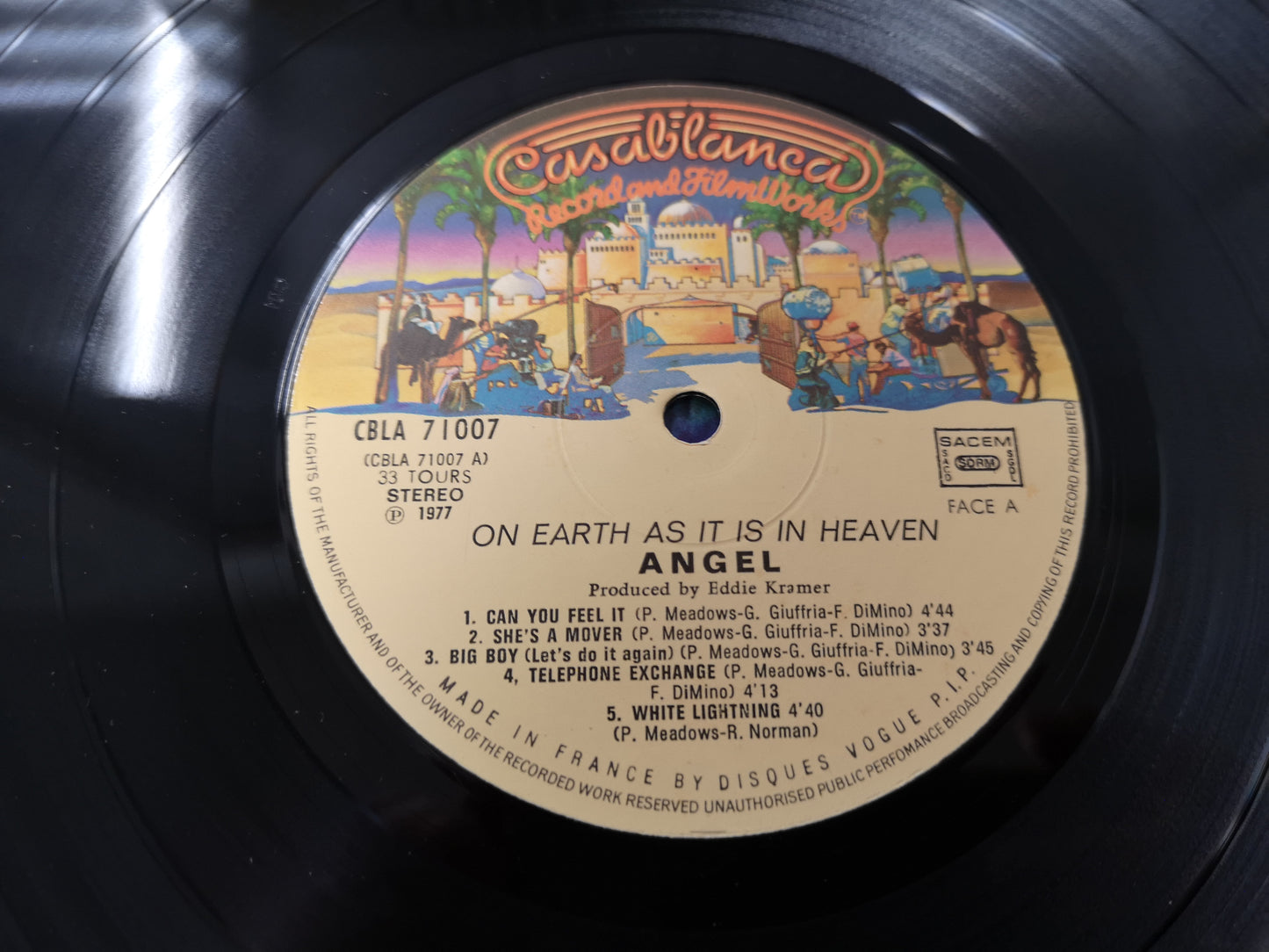 Angel "On Earth As In Heaven" Orig France 1977 VG++/VG++
