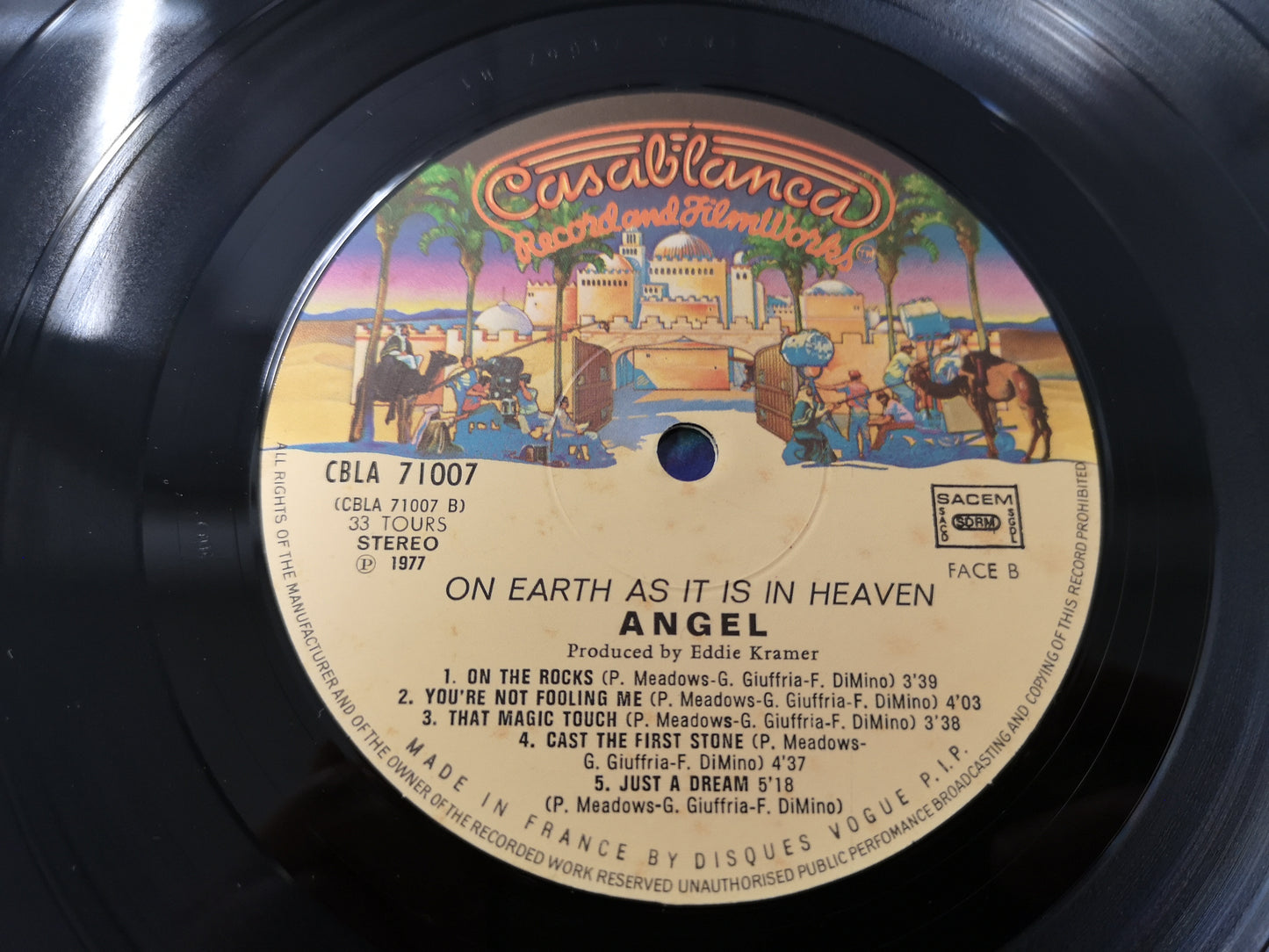 Angel "On Earth As In Heaven" Orig France 1977 VG++/VG++