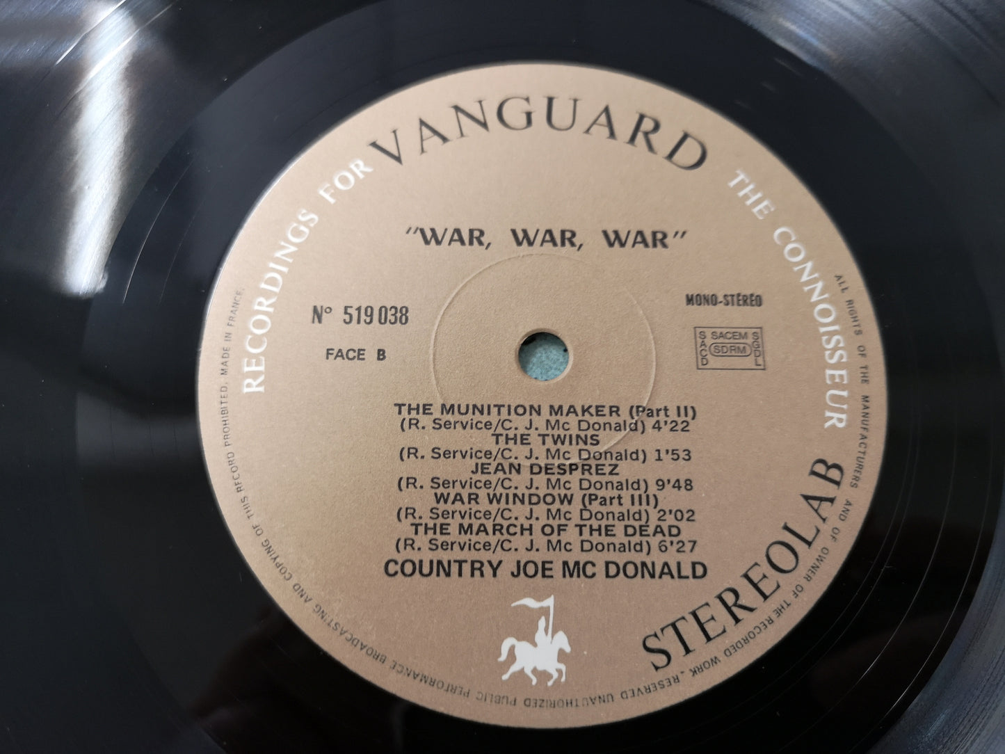 Country Joe McDonald "War War War" Orig France 1971 M-/M-